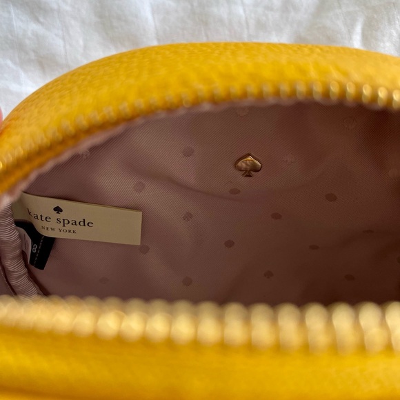 Kate Spade Tinley Crossbody Saffron Yellow Studded Leather Bag NWT Rare - Picture 5 of 5